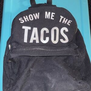 Forever 21 Black Backpack with Slogan